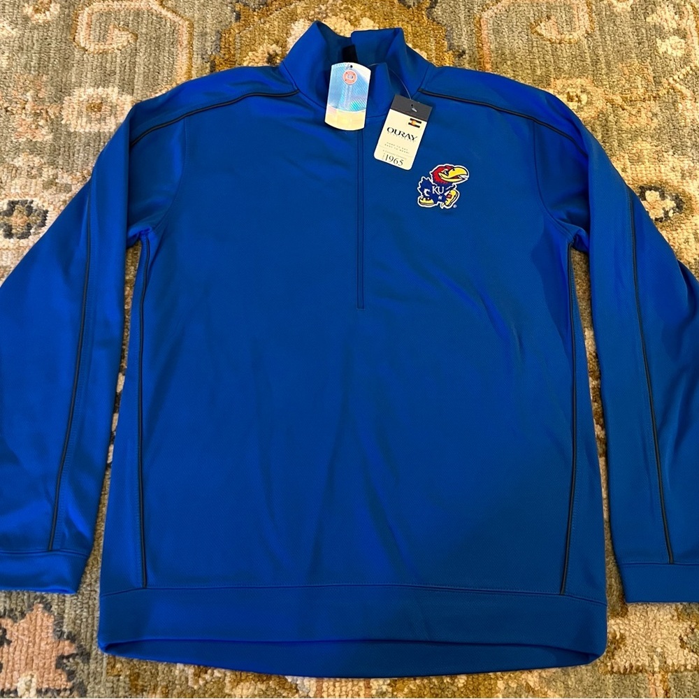Kansas Jayhawks OURAY Pullover Men’s Size Medium Color Blue NWT‎